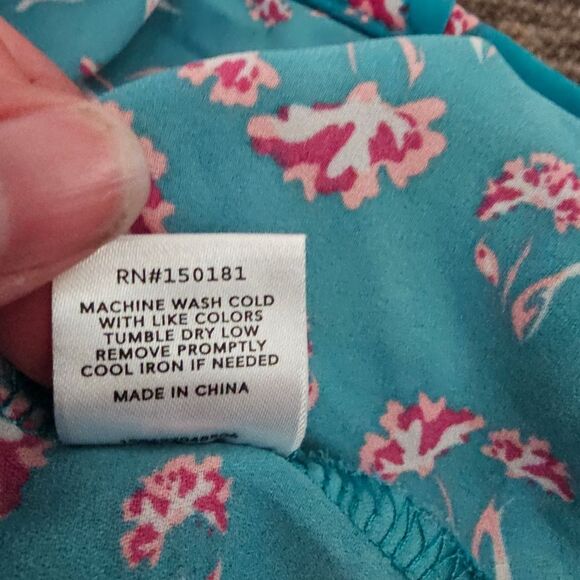 Grayson Threads Teal Pink Wrap Tank Top - Picture 6 of 6